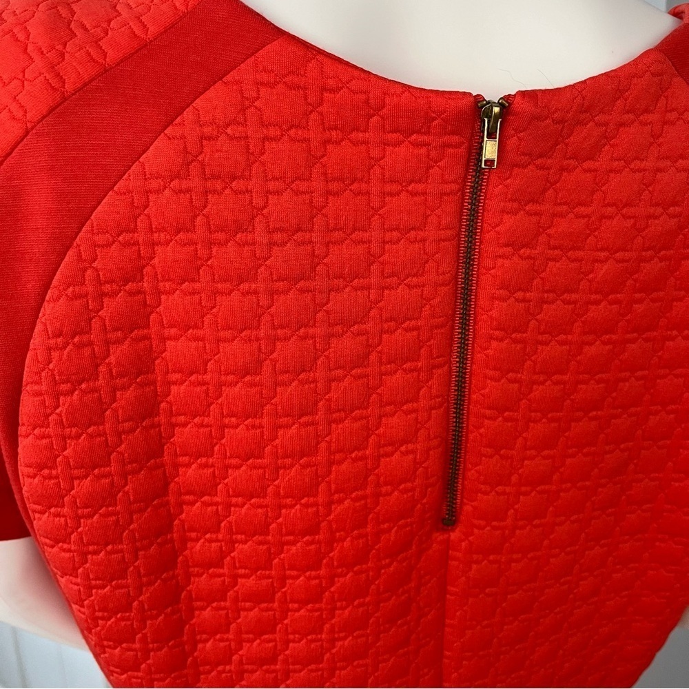 Sharagano orange coral sheath dress. Size 12 - Picture 4 of 6